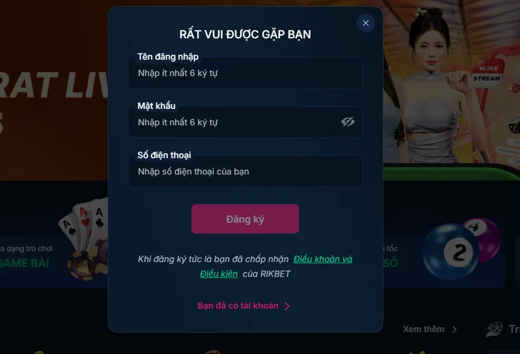 Đăng Ký RikBet Ngay Hôm Nay Để Nhận Ưu Đãi Chào Mừng Cực Khủng